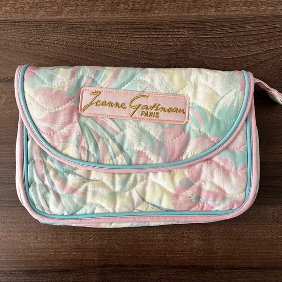 Vintage Floral Pastel Clutch Hand Bag - Picture 3 of 8